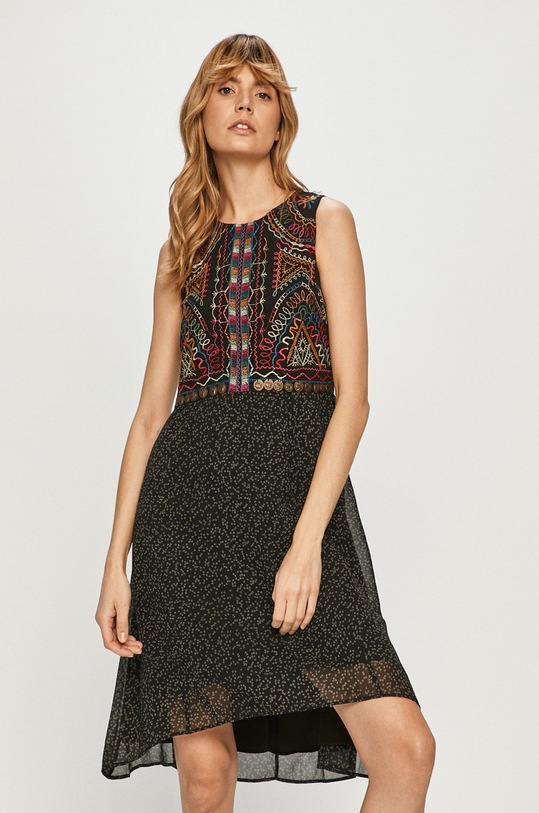 Desigual - Šaty mini černá 20WWVWA7