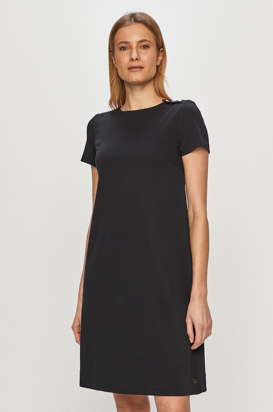 Tommy Hilfiger - Šaty s elastanom tmavomodrá WW0WW28166