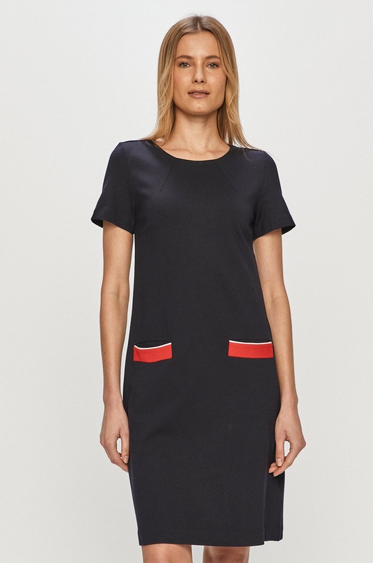 Tommy Hilfiger - Šaty s elastanom tmavomodrá WW0WW29333
