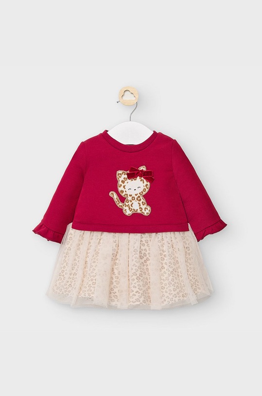 Mayoral - Dievčenské šaty 65-86 cm s elastanom burgundské 2877.2X.NEWBORN