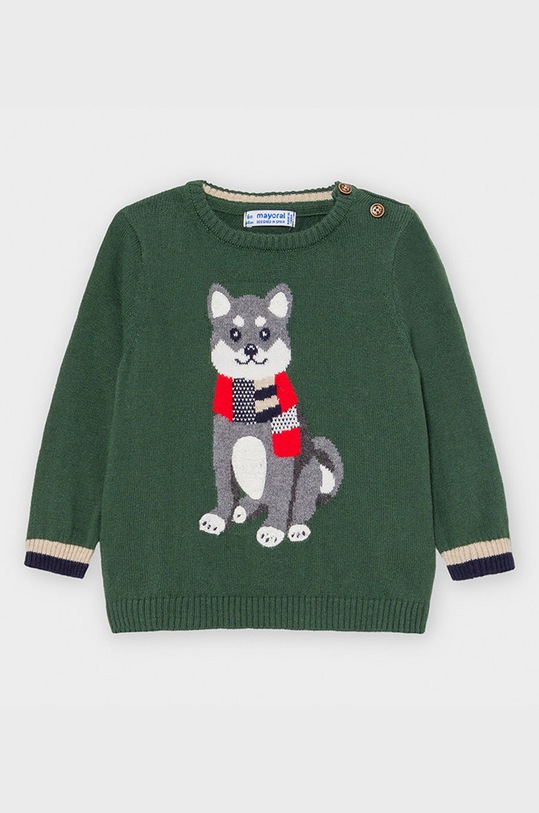 Mayoral - Sweter dziecięcy 68-98 cm z domieszką wełny zielony 2345.3C.BABY