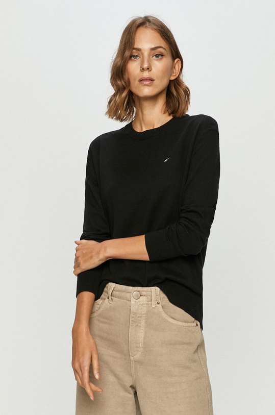 Tommy Jeans - Pulover subtiri negru DW0DW08853