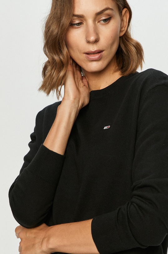 Tommy Jeans - Pulover negru DW0DW08853