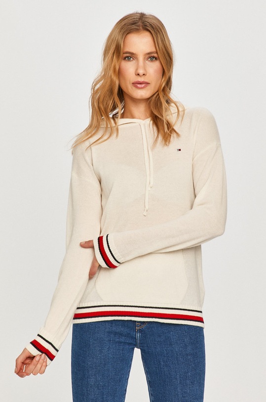Tommy Hilfiger - Svetr kulatý bílá WW0WW29218