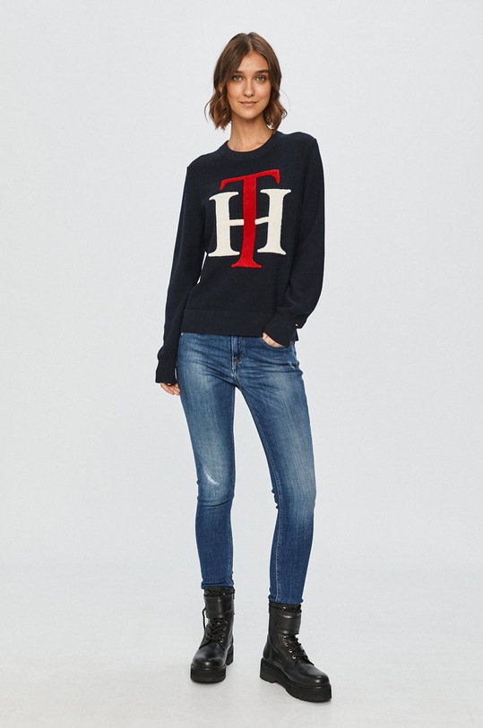 Tommy Hilfiger - Pulover WW0WW29318 bleumarin AW20