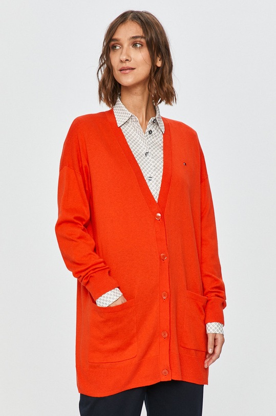 Tommy Hilfiger - Cardigan uni portocaliu WW0WW28882