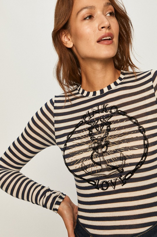 Pinko - Tričko s dlhým rukávom biela 1G15DX.8166