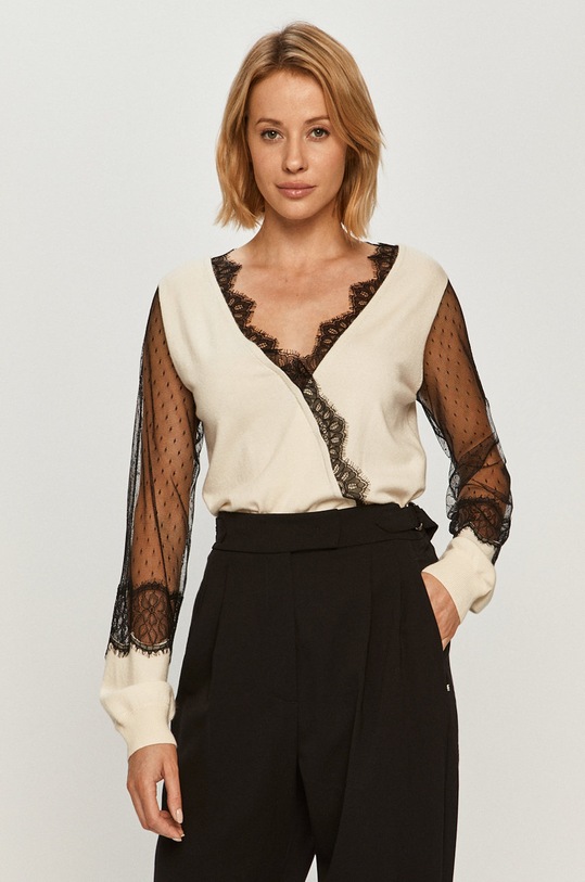 Twinset - Sweter szpic beżowy 202TP3381.S12687