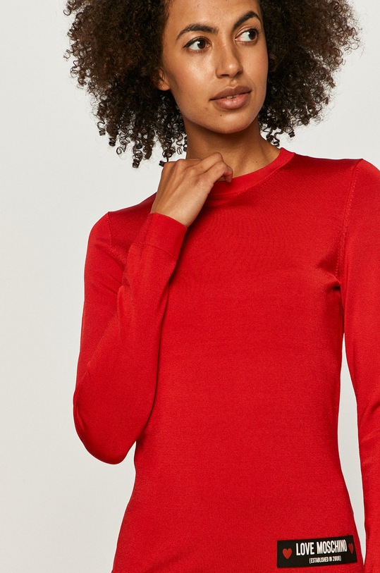Love Moschino - Svetr kulatý červená W.S.20G.90.X.A091