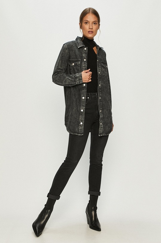 Brave Soul - Pulóver LK.237ALMONDBLA fekete AW20