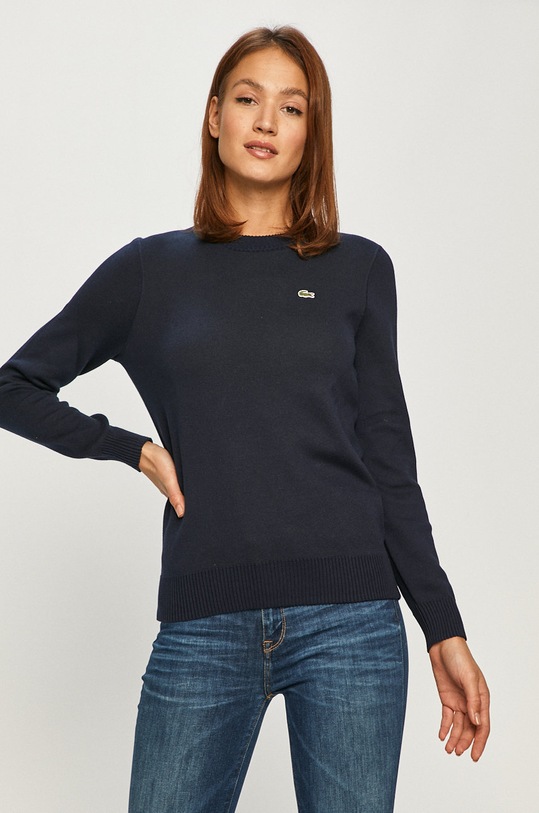 Lacoste - Sveter okrúhly tmavomodrá AF2391