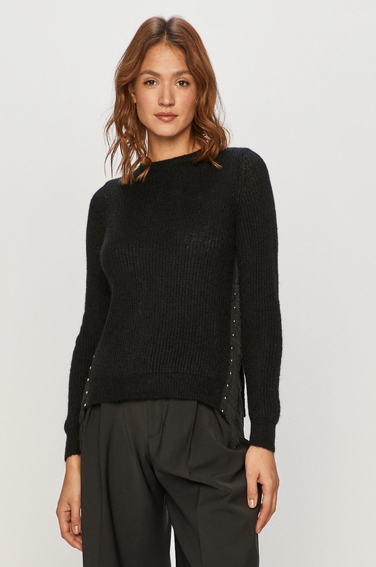 Liu Jo - Sweter 8F0005.MA722 aplikacja czarny 8F0005.MA722