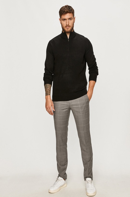 Brave Soul - Pulover MK.230KESTERJET negru AW20