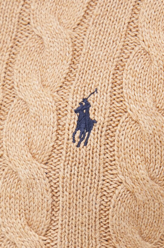 Хлопковый свитер Polo Ralph Lauren 710775885014 бежевый