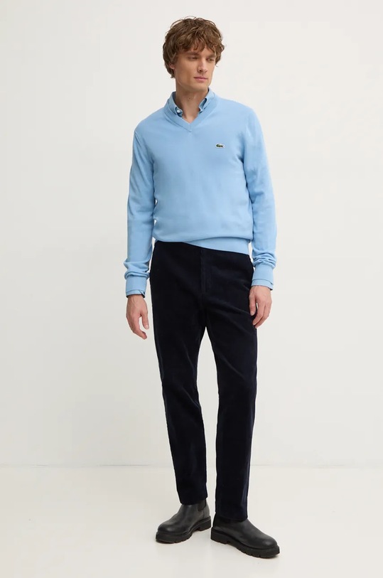 Lacoste sweter AH1951 niebieski AW25