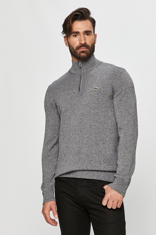 Lacoste sweter gładkie granatowy AH1980