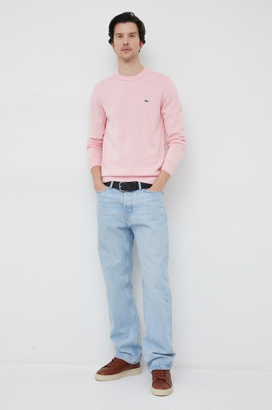 Lacoste sweter AH2193 różowy SS23