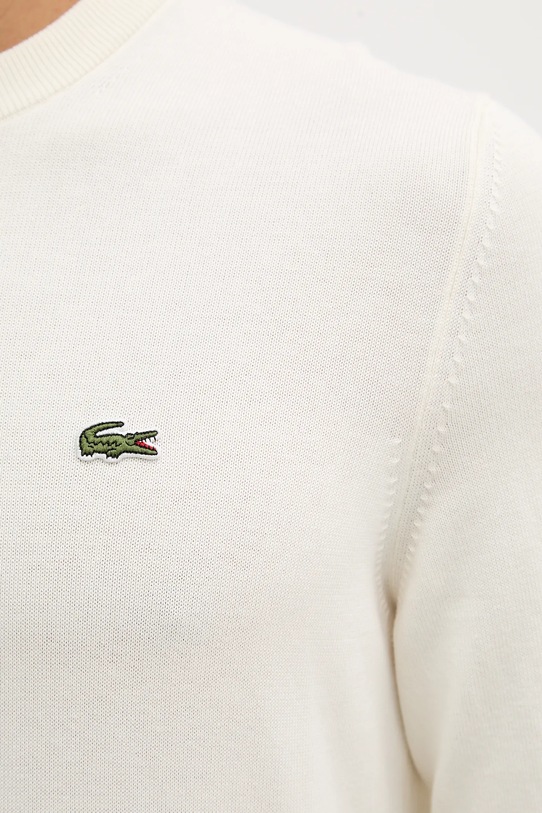 Lacoste sweter bawełniany AH1985 beżowy
