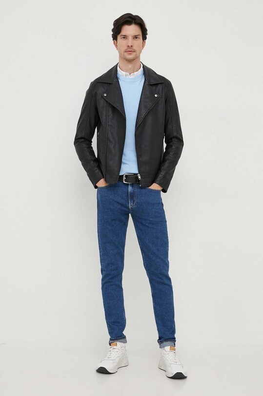 Bavlněný svetr Lacoste AH1985 modrá AW24