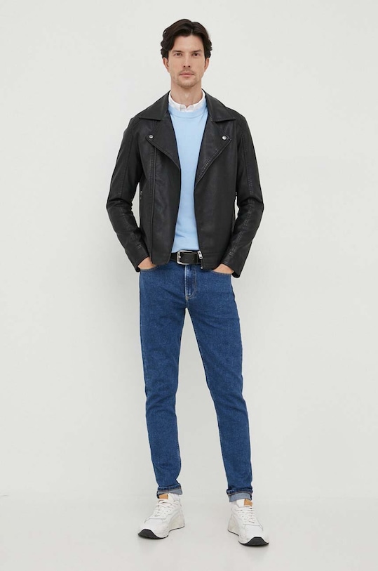 Lacoste maglione in cotone AH1985 blu AW25