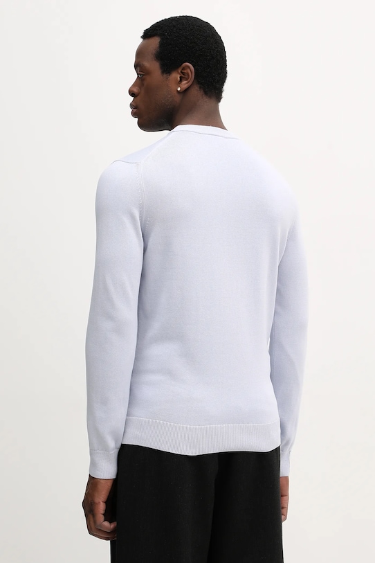 Odzież Lacoste sweter bawełniany AH1985 niebieski