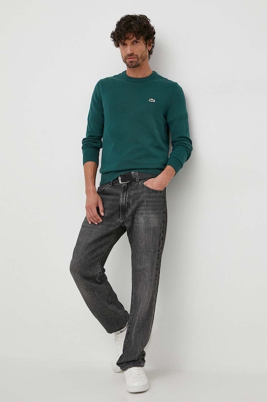 Lacoste pulover de bumbac AH1985 verde AW25
