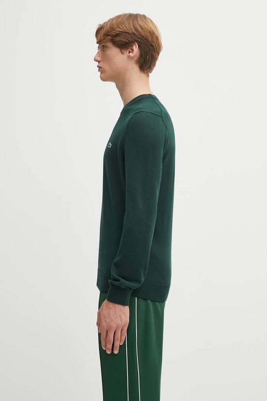 Lacoste sweter bawełniany AH1985 zielony AW25