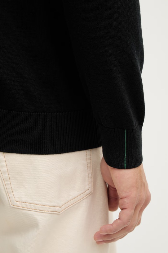 Lacoste sweter bawełniany AH1985 czarny