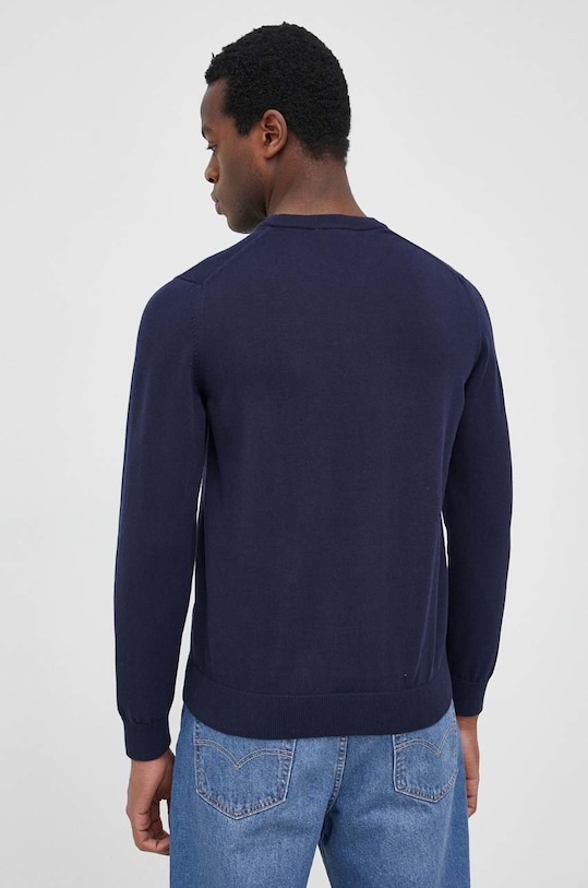 Îmbrăcăminte Lacoste pulover de bumbac AH1985 bleumarin