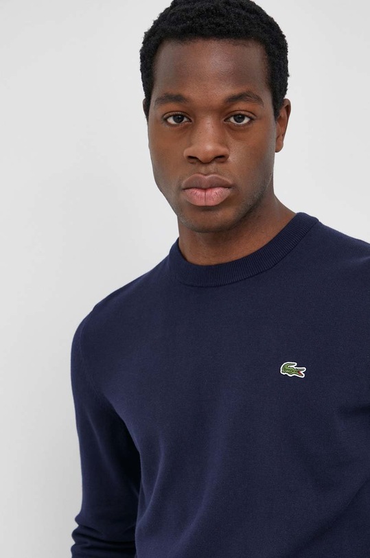 Lacoste sweter bawełniany granatowy AH1985