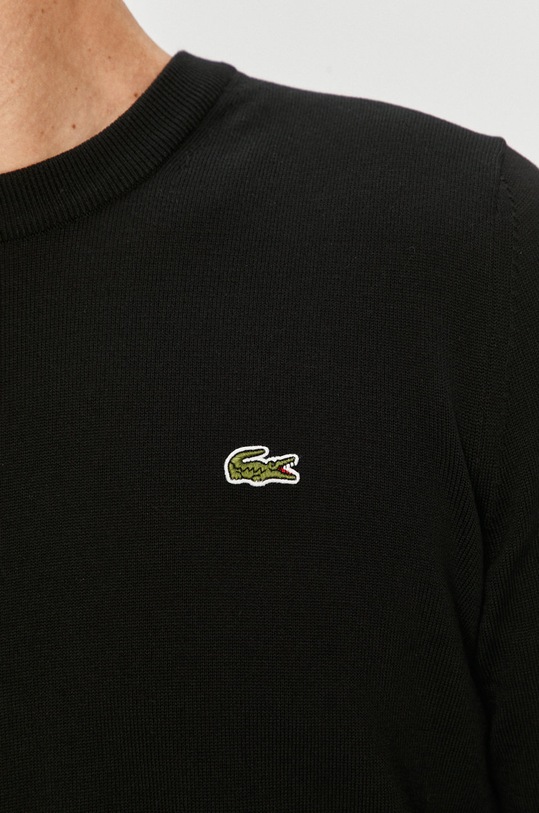 Lacoste pulover de bumbac AH1985 negru