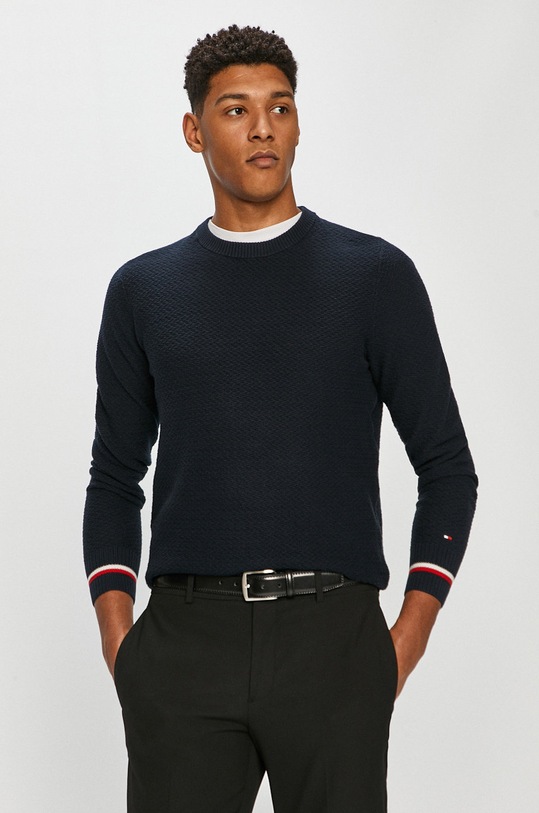 Tommy Hilfiger - Pulover grosime medie bleumarin MW0MW15450
