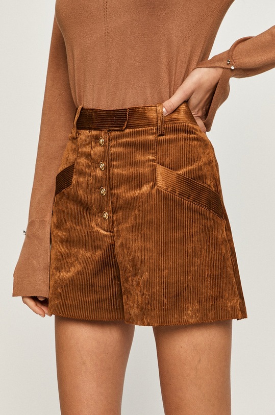 Pinko - Šortky s elastanom hnedá 1B14RR.8237