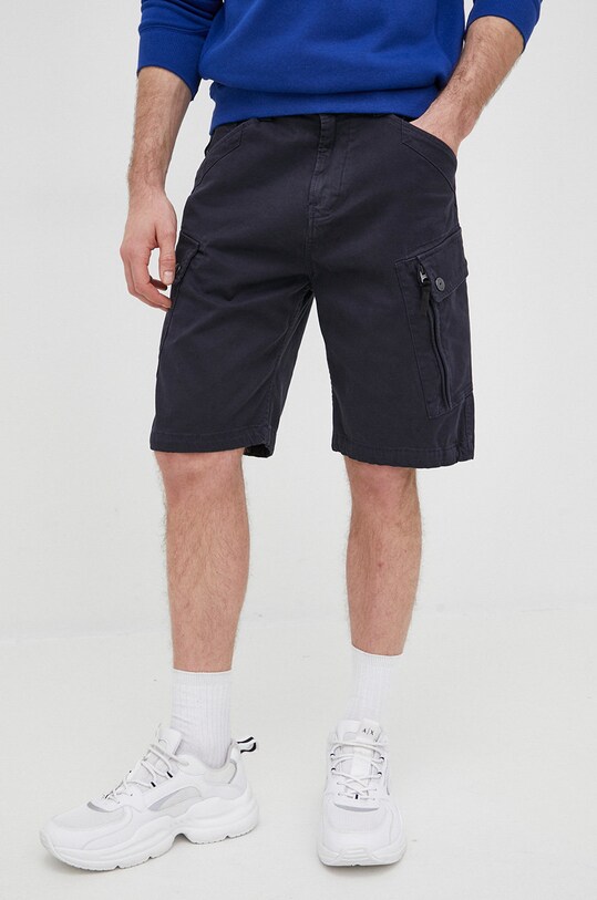 G-Star Raw - Szorty D14034.C096.B567 z elastanem granatowy D14034.C096.B567