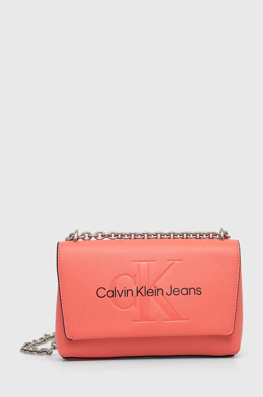 Calvin Klein Jeans Τσάντα απομίμηση λείου δέρματος ροζ K60K607198