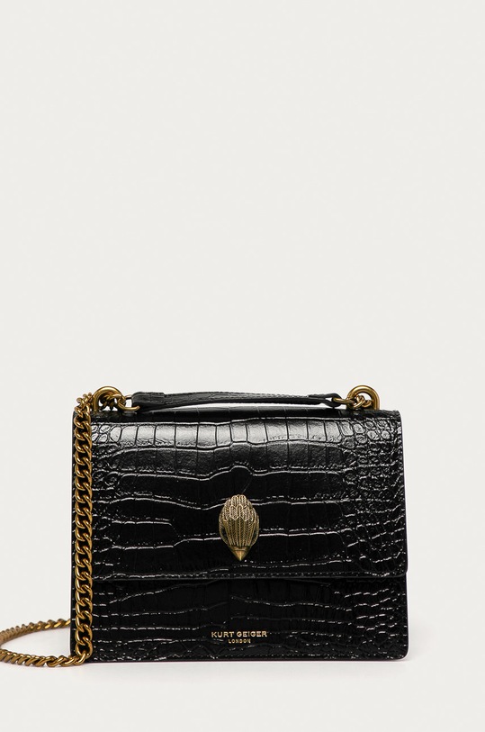 Kurt Geiger London - Torebka skórzana nie mieści A4 czarny 2888500119.00