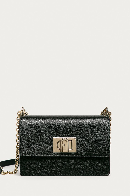 Furla - Torebka skórzana Bafkaco skóra licowa czarny BAFKACO.ARE000.O6000