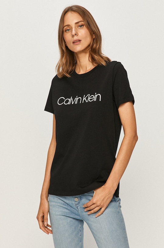 Tričko Calvin Klein kulatý černá K20K202142