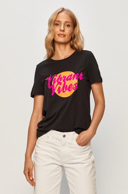 Vero Moda - T-shirt 10231963 aplikacja czarny 10231963