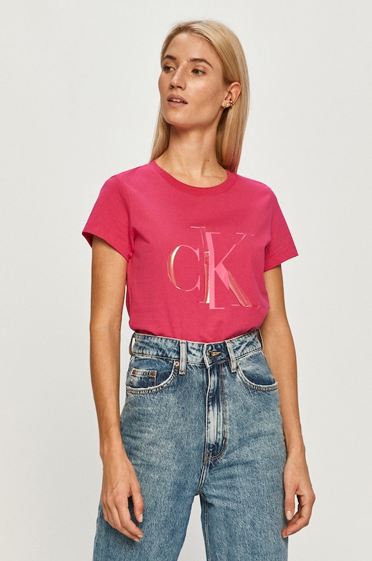 Calvin Klein Jeans - Tricou print roz J20J214783