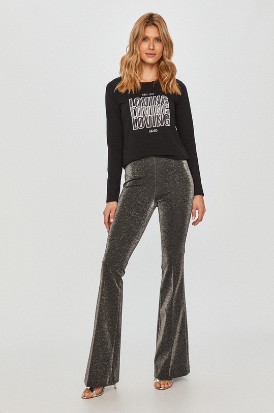 Liu Jo - Tričko s dlhým rukávom TF0137.J0088 čierna AW20