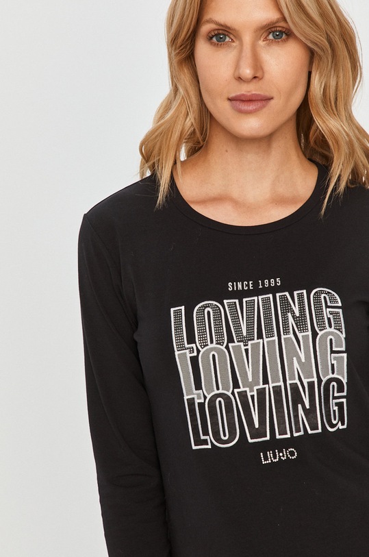 Liu Jo - Tričko s dlhým rukávom čierna TF0137.J0088