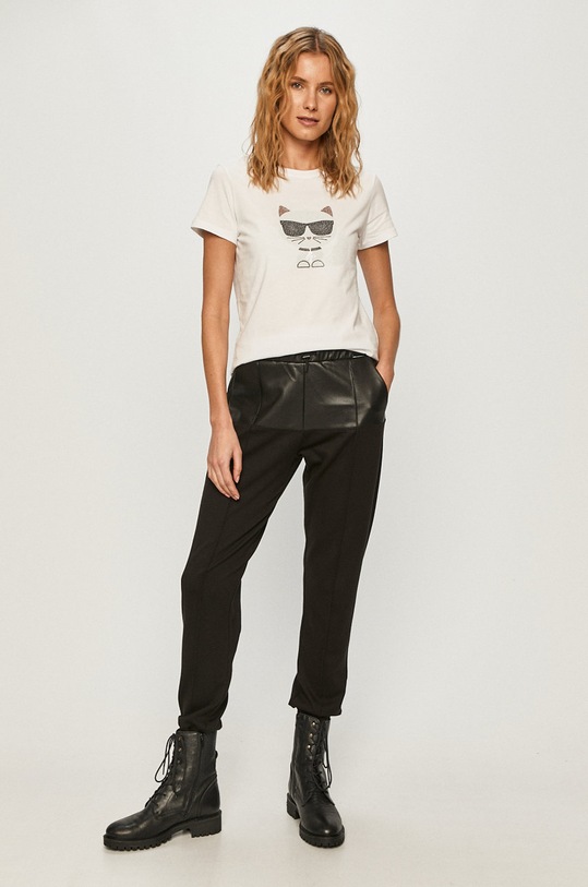 Karl Lagerfeld - Tričko 206W1710 bílá AW20