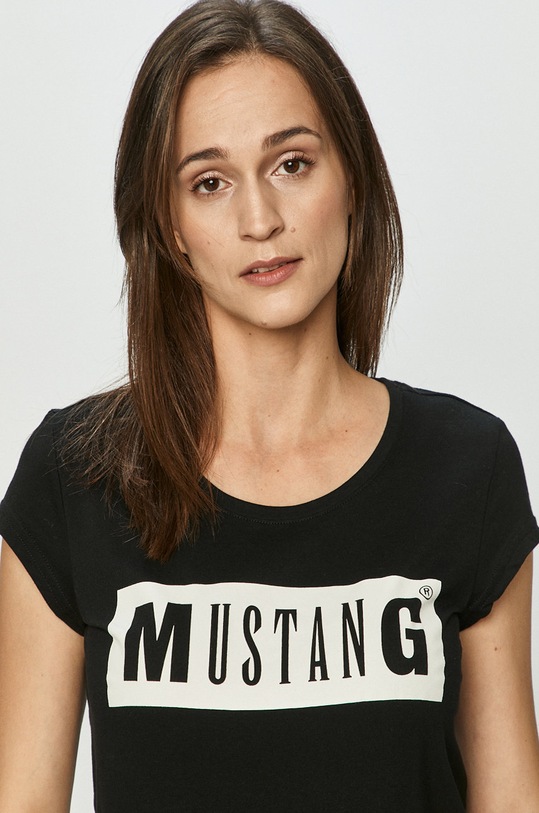 Mustang - T-shirt czarny 1010370.4142