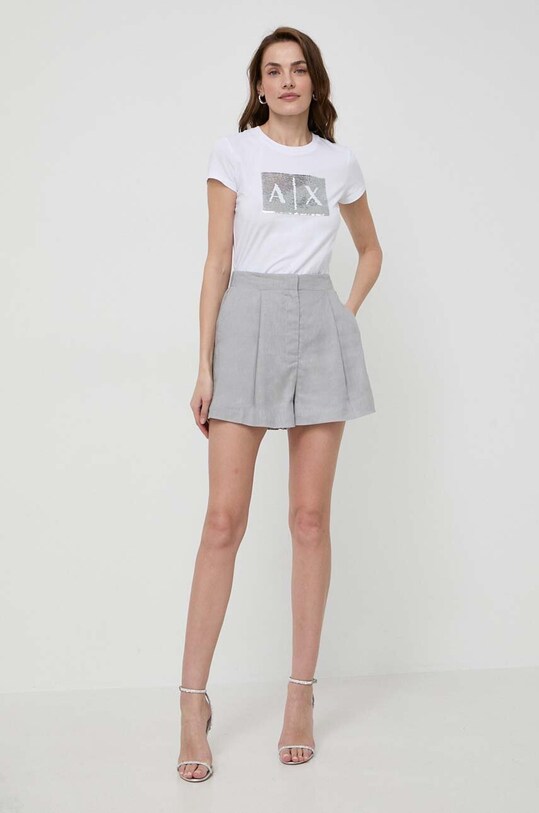 Bavlnené tričko Armani Exchange 8NYTDL.YJ73Z biela SS25