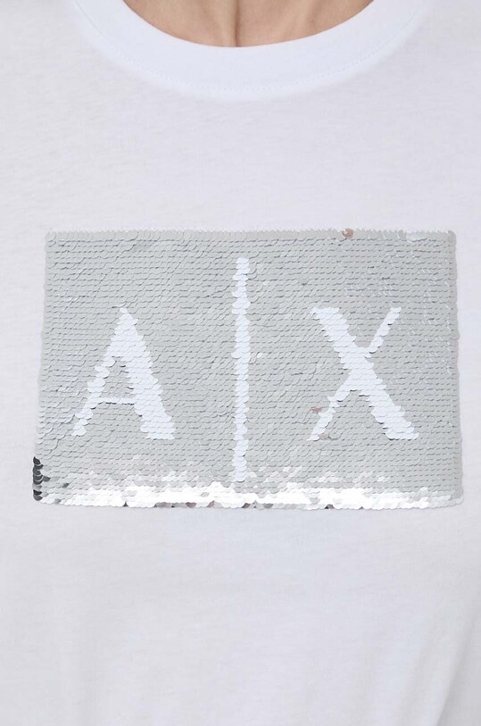 Bavlnené tričko Armani Exchange 8NYTDL.YJ73Z biela