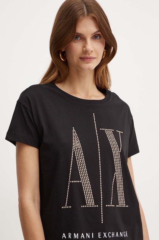 Armani Exchange majica kratkih rukava crna 8NYTDX.YJG3Z