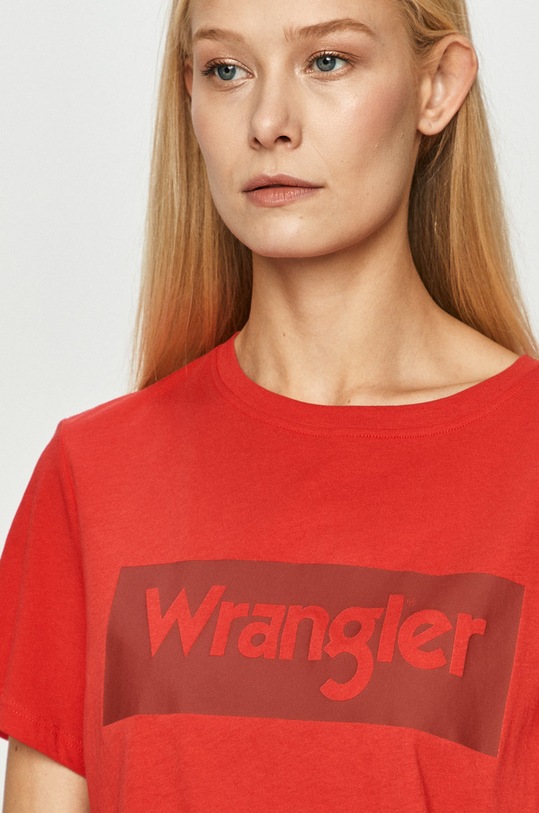 Wrangler - Tricou print rosu W7P3EVXSK