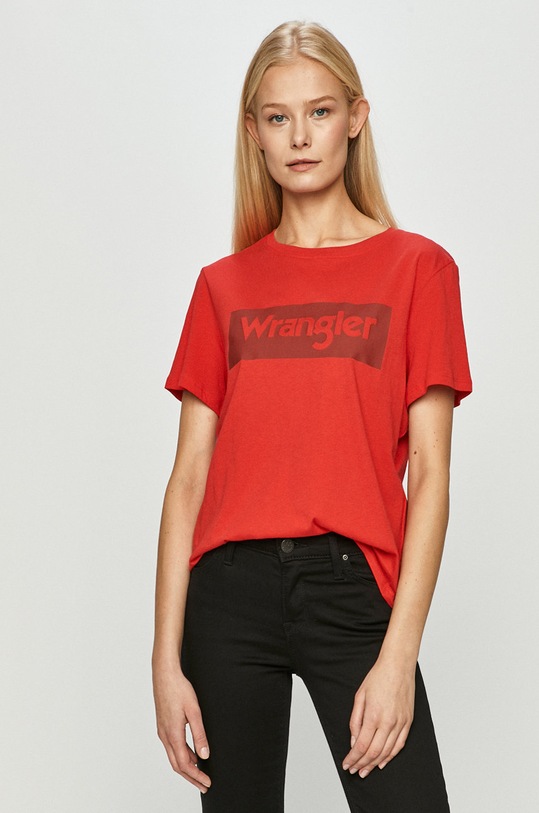Wrangler - Tricou rosu W7P3EVXSK