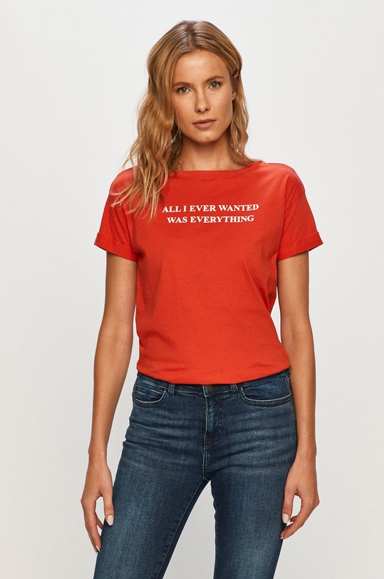 Tally Weijl - Tricou print rosu STSCOSONIGR2